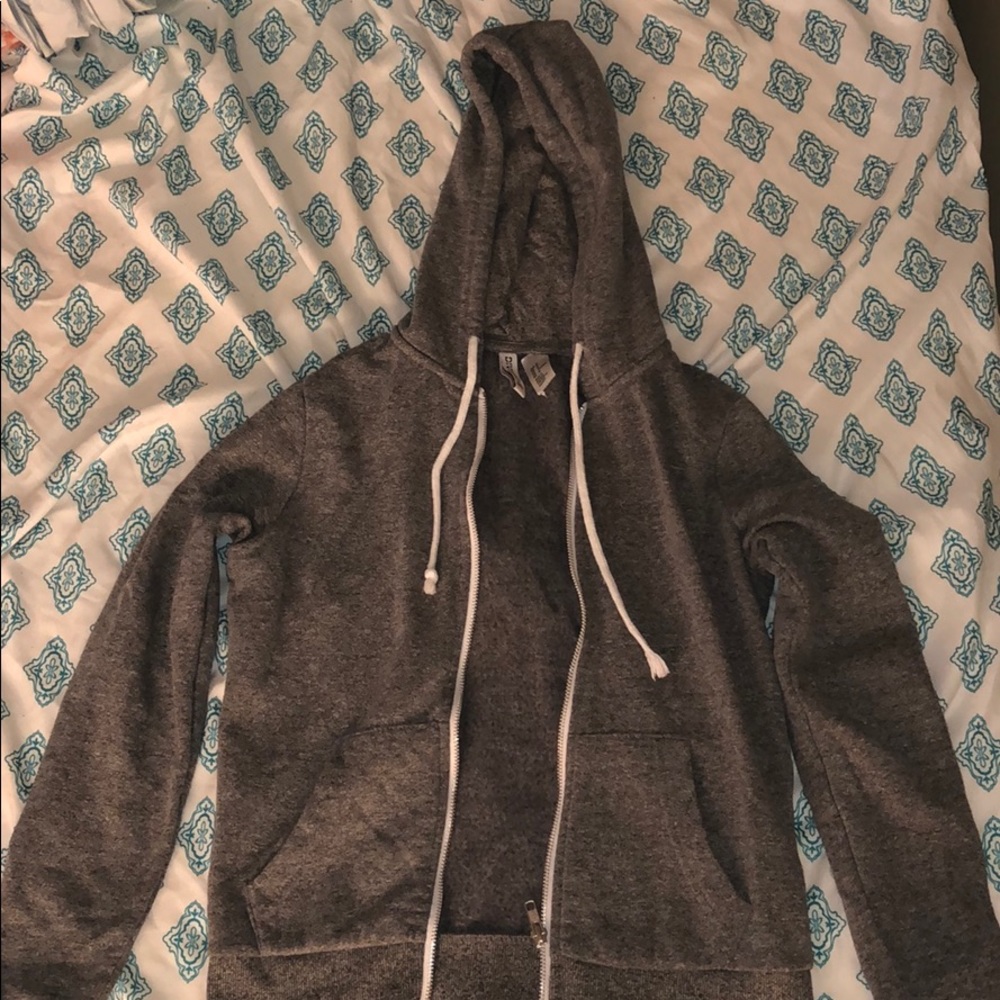 Grey H&M basic zip up jacket
